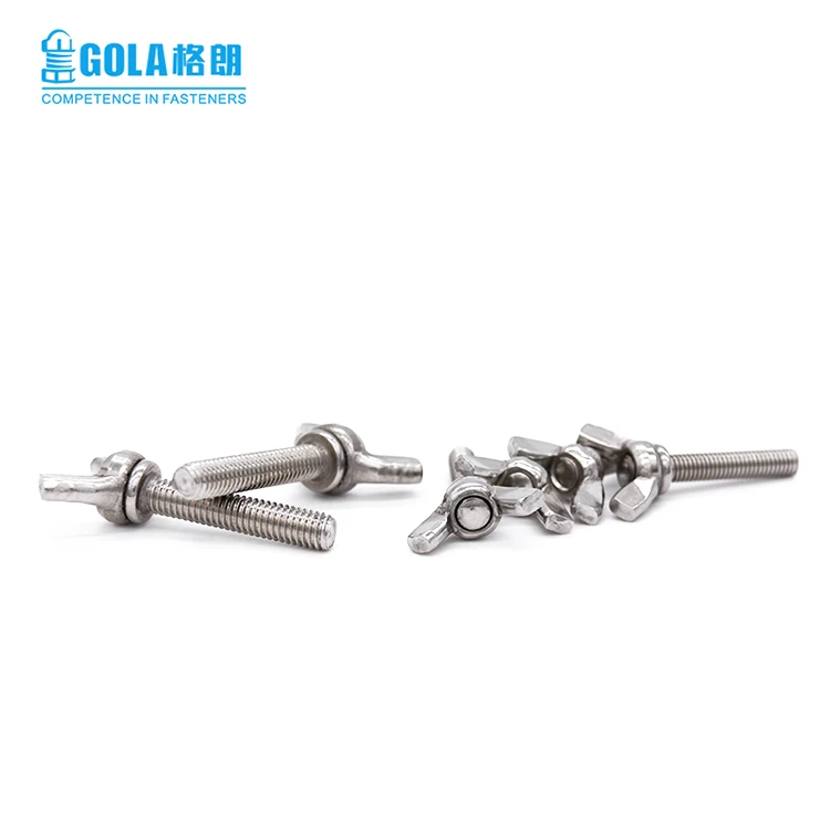 China Manufacture Stainless Steel Butterfly Wing Head Bolt With Wing Nut