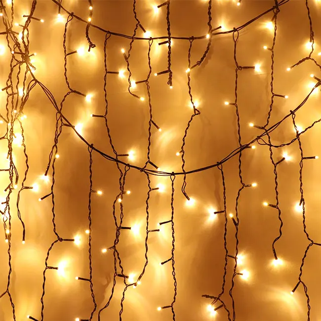 4M Christmas Garland LED Curtain Icicle String Lights Garden Street Outdoor Decorative Holiday Light