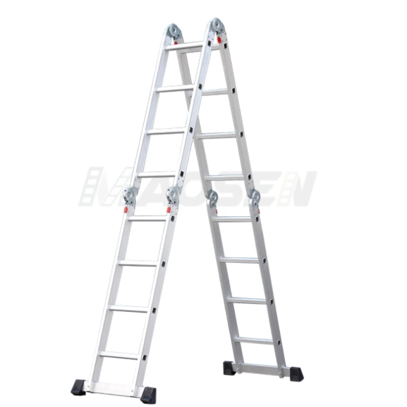 10 step work platform aluminum collapsible multipurpose ladder folding with work platform