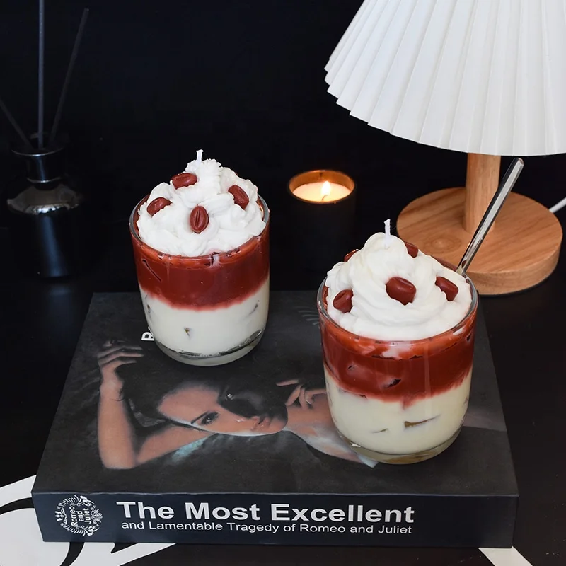 Coffee Drink Beverage Aroma Soy Wax Luxury Custom Birthday Soy Wax Glass Jar Scented Candles