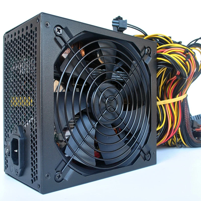 2000W PC PSU Power Supply Gaming Quiet 120mm Fan 20/24pin 12V ATX computer Power Supply 12V 8 Pieces Graphics Card