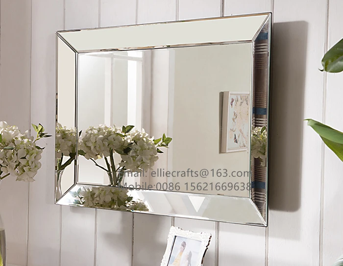 Modern home decorative large venetian beveled wall mirror espejos decorativos modernos 60x90cm