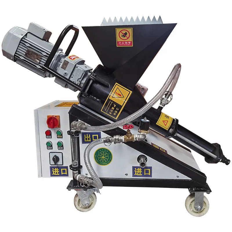 Automatic high efficiency 3hp diesel engine electrical machinery high pressure cement sand mortar spraying machine with mixer