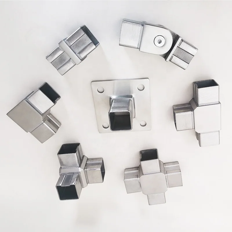 Stainless steel handrail railing fittings round tube oblong base plate wall floor flange