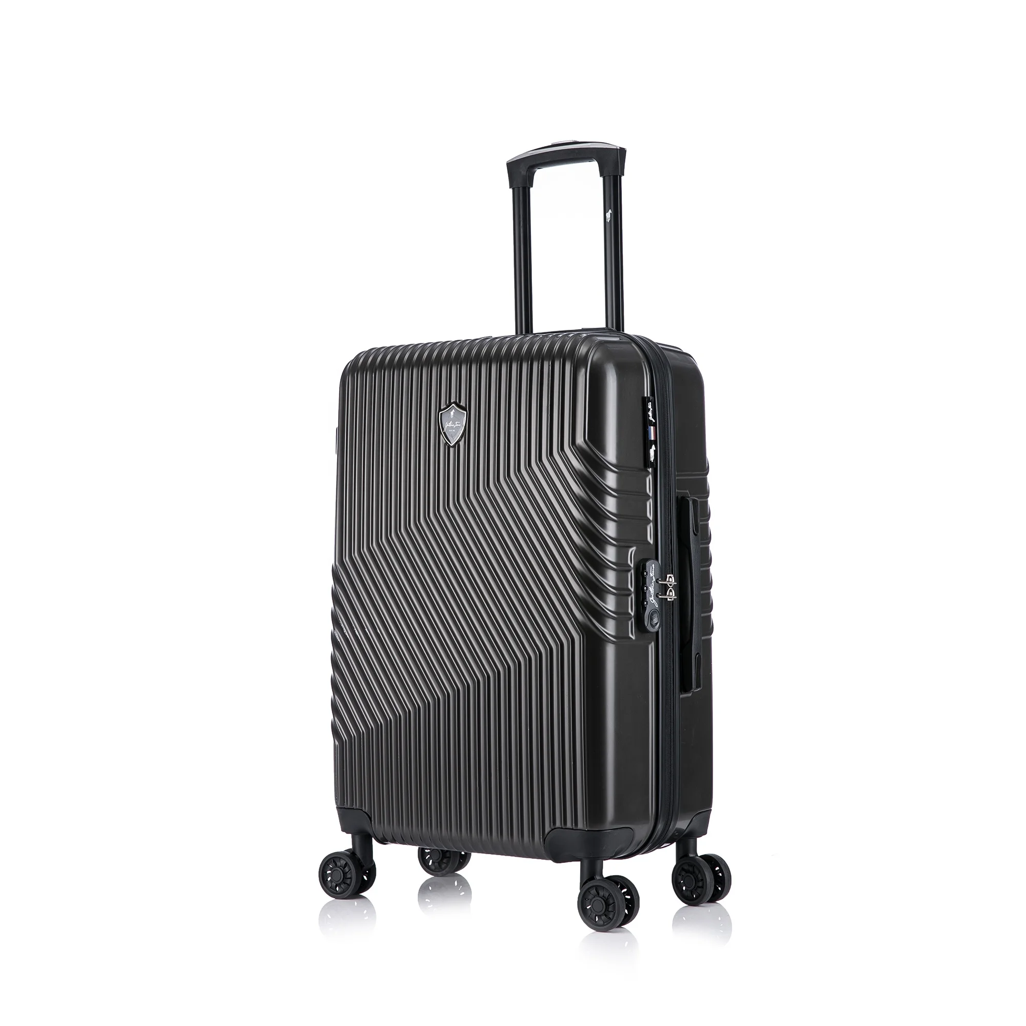 ABS PC 4PCS Trolley Luggage 14 20 24 28inch Suitcase Carry on Rolling Metalas Airplane 360 Degree 4X2 Wheels Code TSA Lock