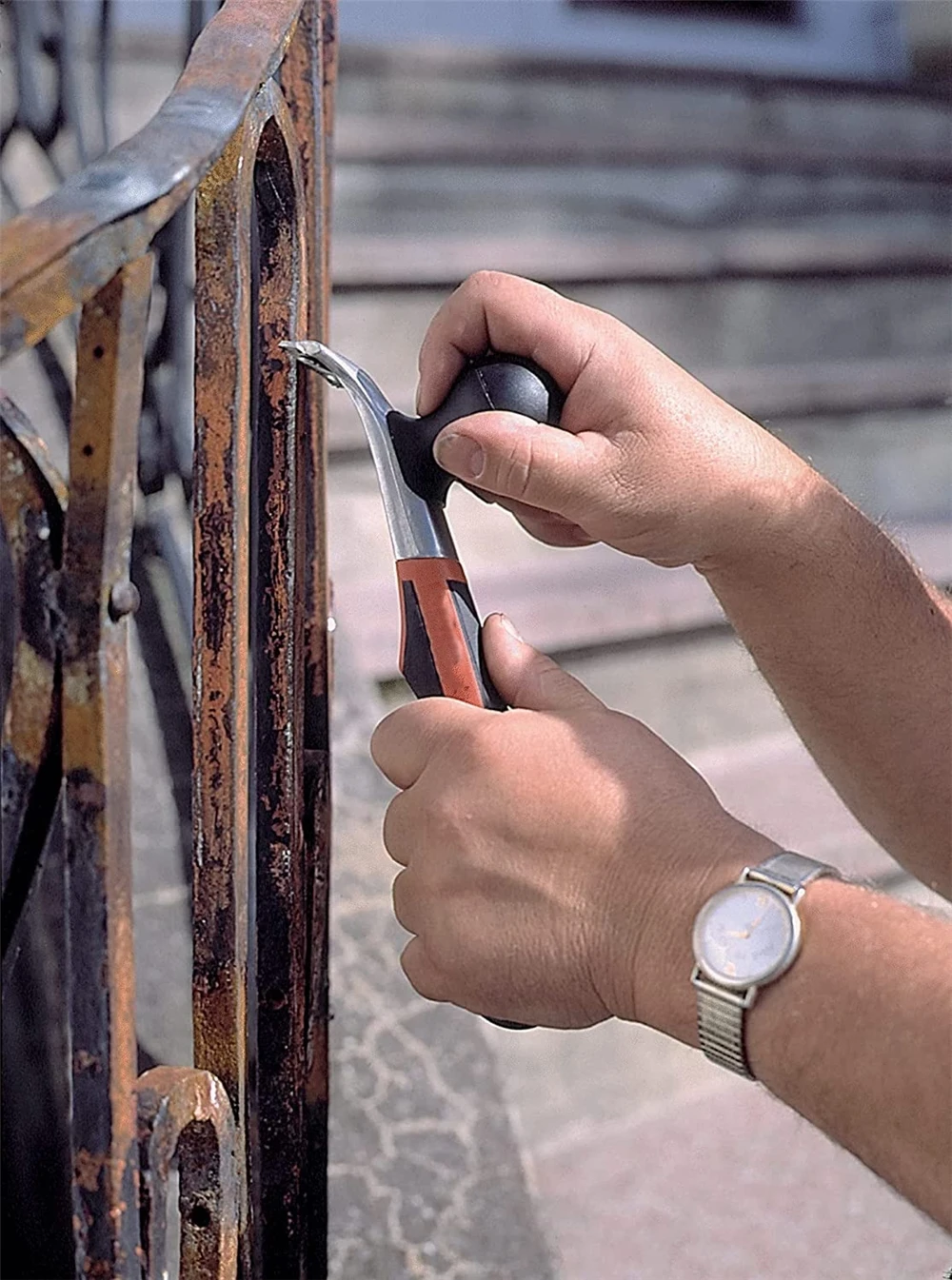 Professional Wall Railing Window Cleaning Scraper Replaceable Blade Scraper with Metal and Plastic Handle