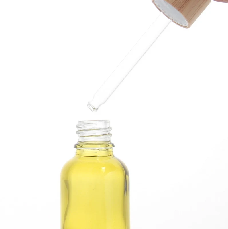 5ml-100ml Home Use Bamboo Skincare Essential Oil Bottle 1 OZ Bamboo Serum Bottle with Glass Pipette for Wholesale