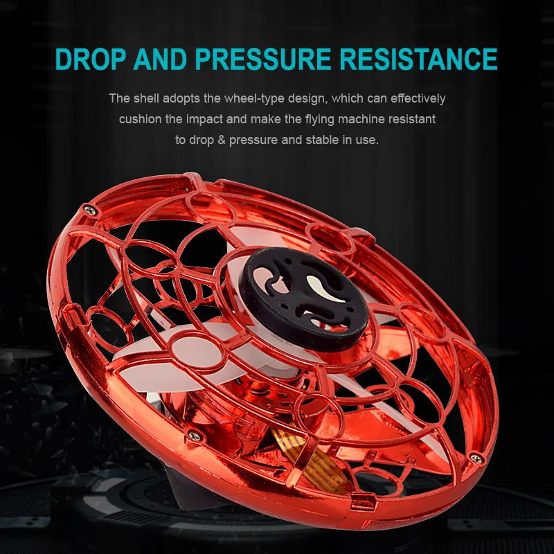 Juguetes Voladores Led Finger Fidget Drone Hand Control Spinning Top Mini Rotate Dron Tricked-out Gyro Ufo Spinner Flying Toy
