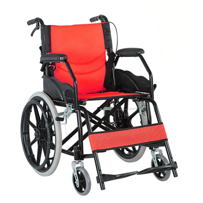 Factory price big size wheel foldable manual wheelchair for disabled