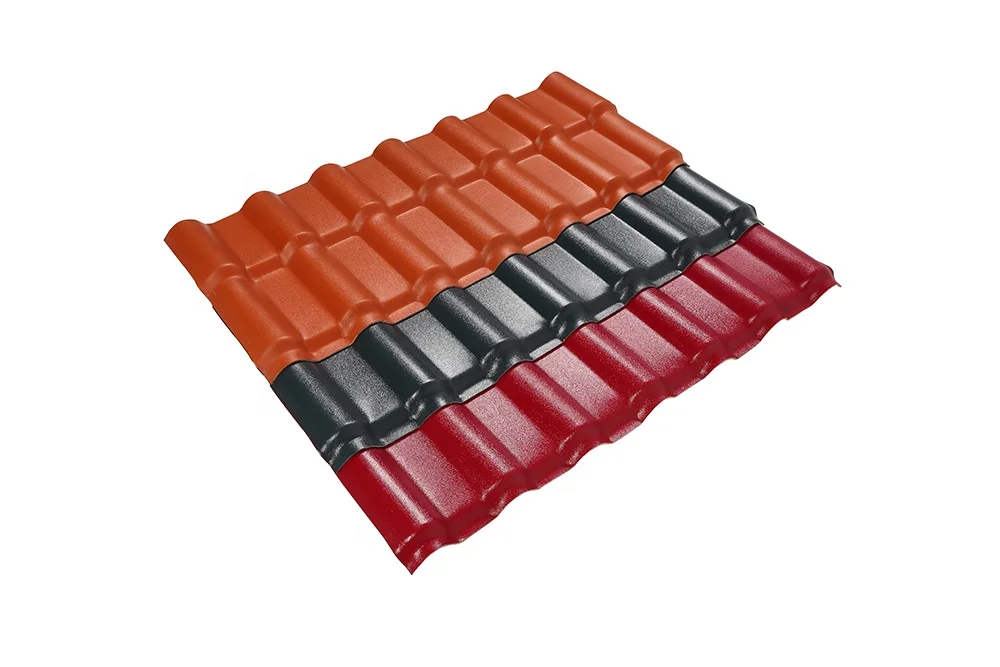 Pvc resin roof tile chinese economic asa pvc plastic roof tile for house teja pvc modern house design
