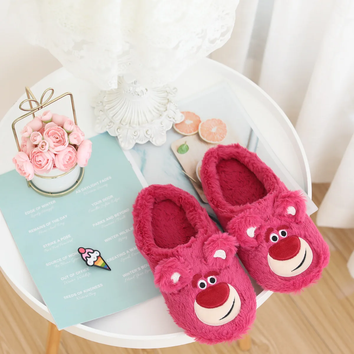 Зимние Семейные повседневные осенние симпатичные меховые плюшевые тапочки удобные домашние для взрослых и детей теплая обувь