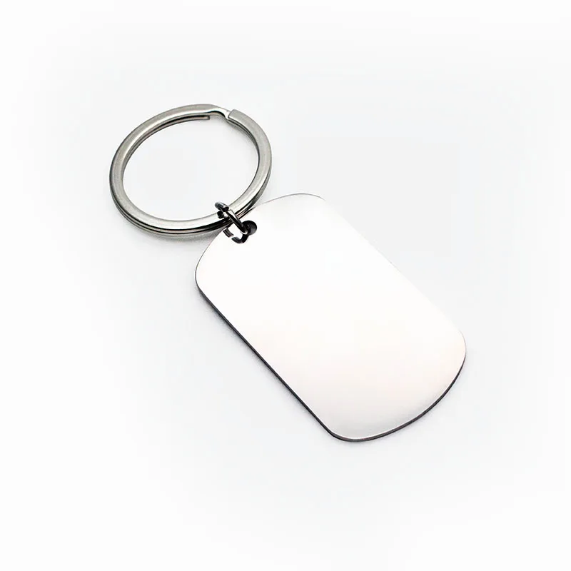 Manufacturer Custom Printing Logo Blank Sublimation Personalised Metal Dog Tag Keychain