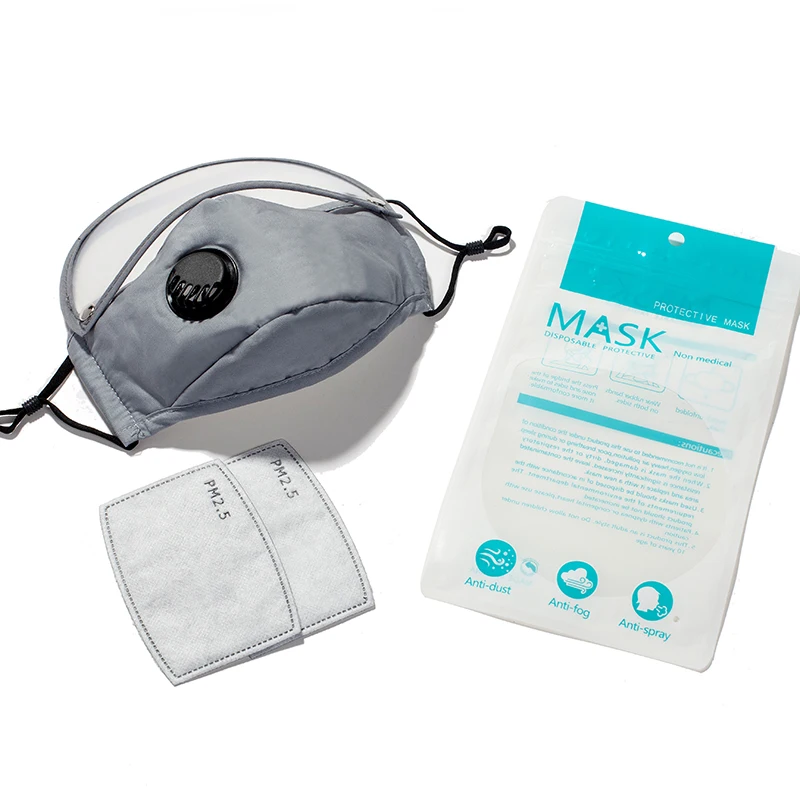 Protective Eye Shield Safety Goggles Face Masks Reusable Fabric Cotton Mask Adult PM2.5 Anti Dust Haze Windproof Mouth Mask