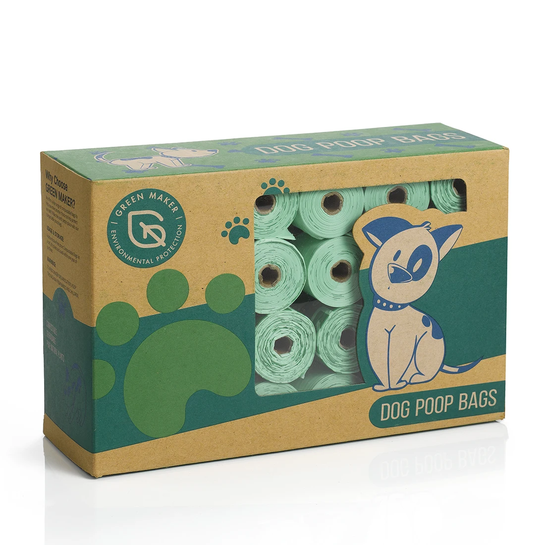 
BPI ASTM6400 DIN EN13432 Certified Cornstarch biodegradable recycle eco dog poo bags with dispenser 