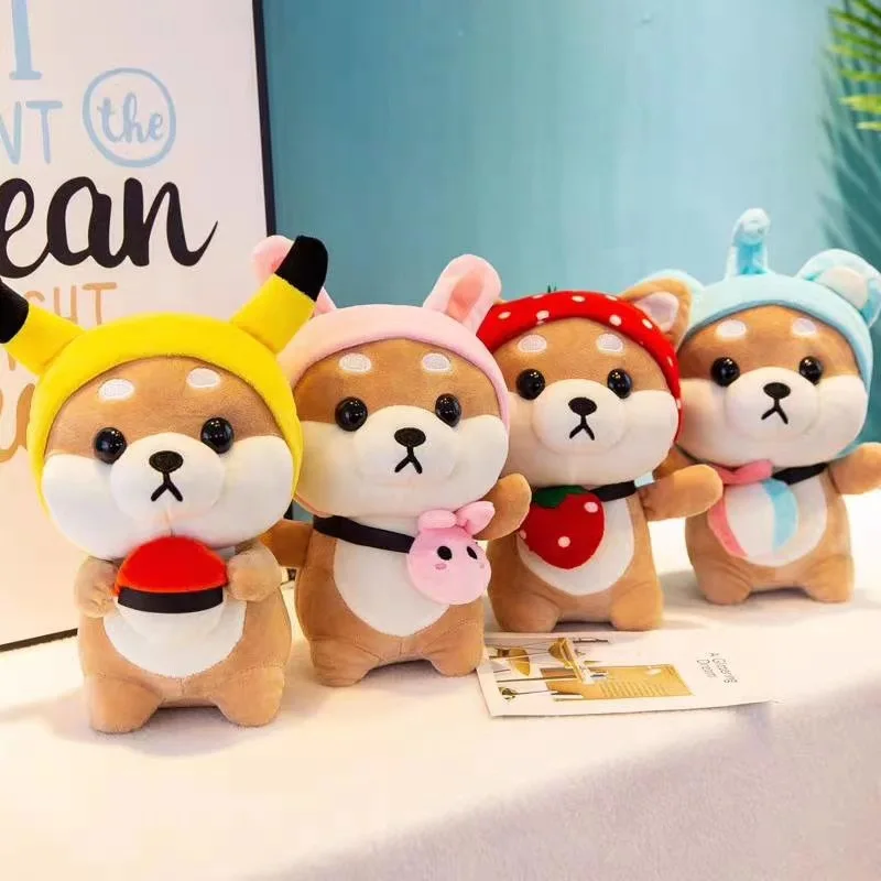 Hot selling cartoon cute puppy plush toys corgi stuffed animals wholesale