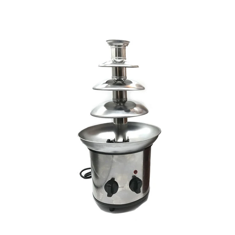 New Product 4 Tiers Stainless Steel Chocolate Fountain Machine Electric Chocolate Fountain Melting Chocolate for wedding party