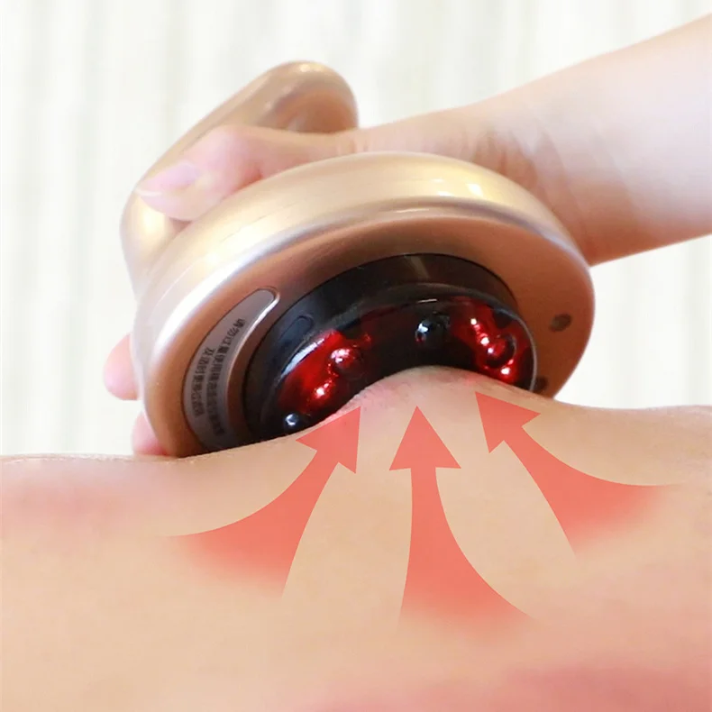 Handheld massage hammer cupping scraper with heating and suction, vacuum suction cup slimming massager