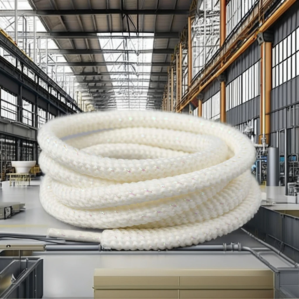 GON22 1260/1430 Ceramic Fiber Twisted Square Rope 5-50MM Refractory Sealing Thermal Insulation 1260/1430 Ceramic Fiber Rope