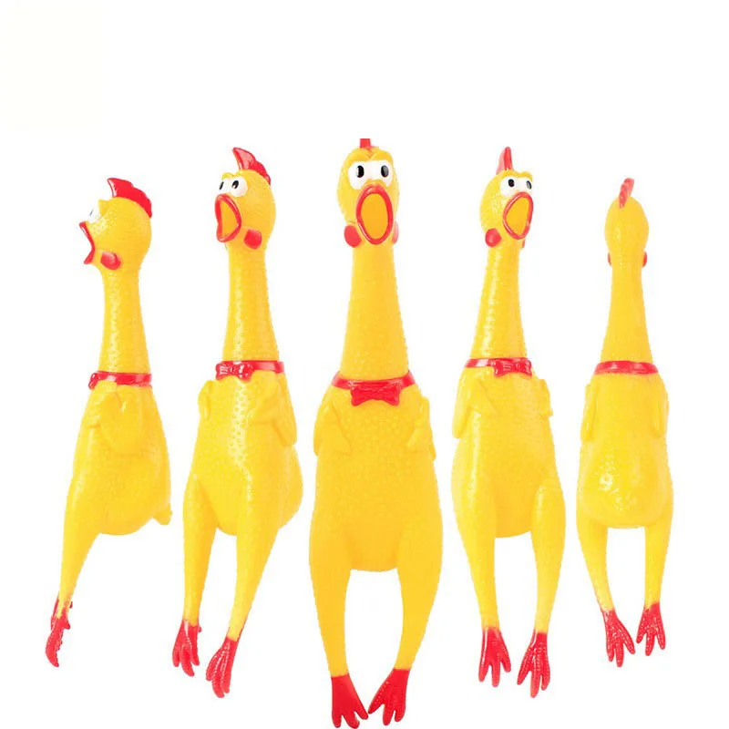 High Quality Screaming Pet Squeak Toys Yellow Chicken Screaming Venting Creative Molar Dog Toy