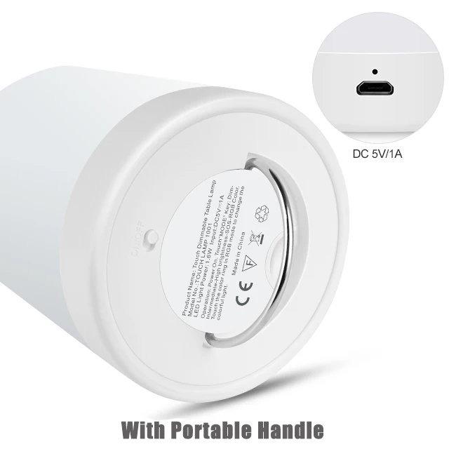 Portable 7 RGB Colorful LED Night Light for Kids Baby Nursery Lamp USB Rechargeable Bedroom Night Light lamp for Children Room