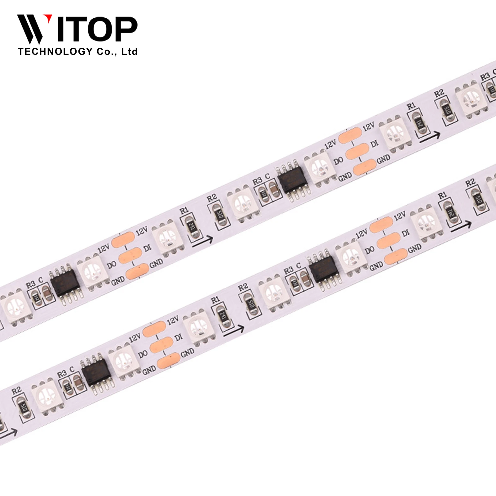 Full Color Digital Pixel WS2811 Addressable LED Strip Light 12V 5050 RGB 5M 60LED/M