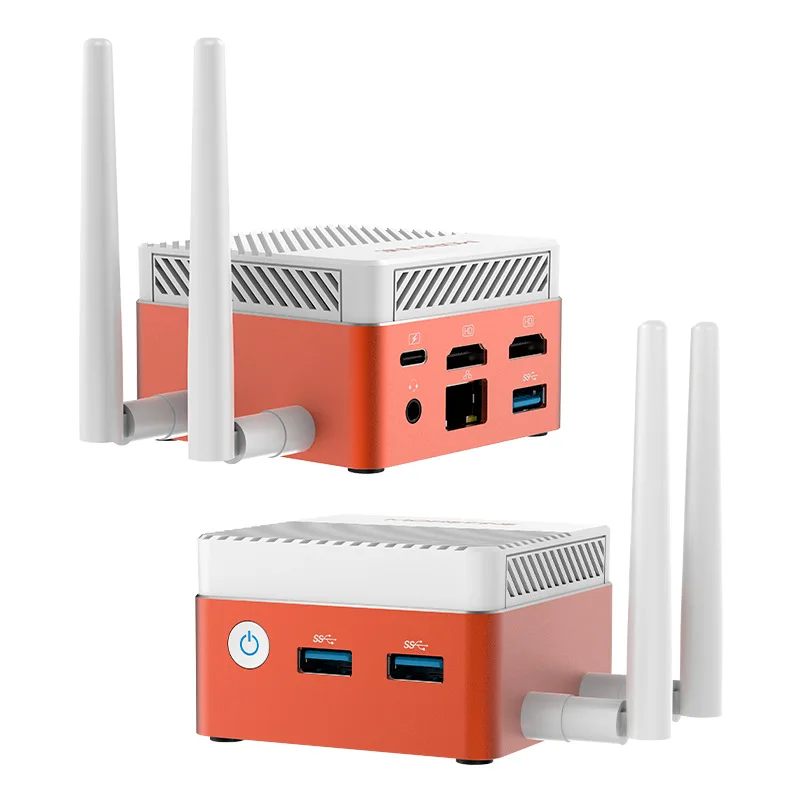 2023 New design 12 gen Intel N100 CPU Mini PC With DDR5 16GB Onboard WIFI6 RJ45 2500M Type C power  small Computer Mini PC