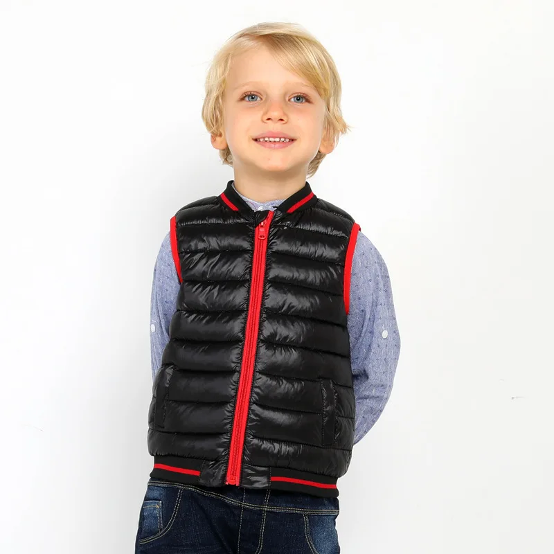 
JACKETOWN Children sleeveless down lovely vest winter light casual kids duck down vest 