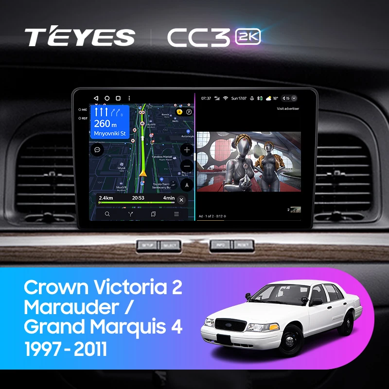 TEYES CC3 2K For Ford Grown Victoria 2 For Mercury Marauder Grand Marquis 4 1997 - 2011 Car Video Player stereo 2din 2 din dvd