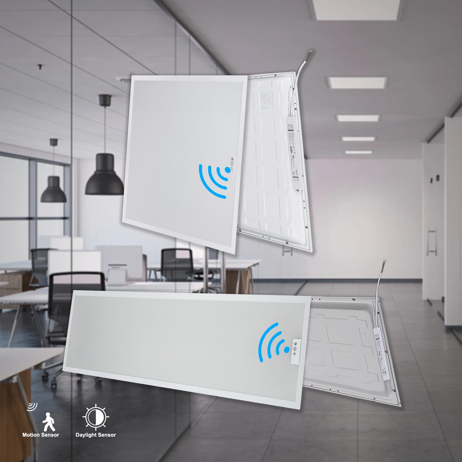 Zigbee умное освещение 130lm офисные лампы с антибликовым покрытием 60*60 квадратная поверхность монтируемая бескаркасная Коммерческая Светодиодная панель