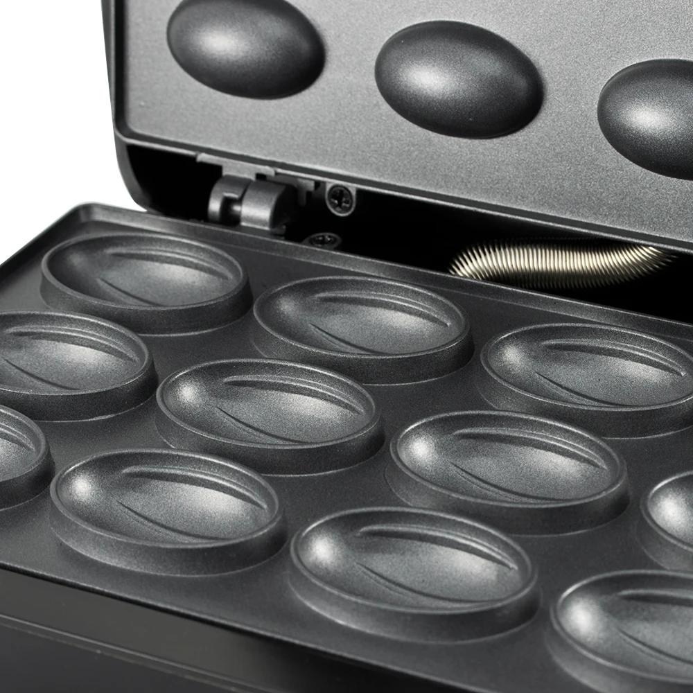 RAF Hot Sale For Home Use 220v Non Stick 12 Holes Nut Plate Electric Walnut Shape Mini Waffle Maker