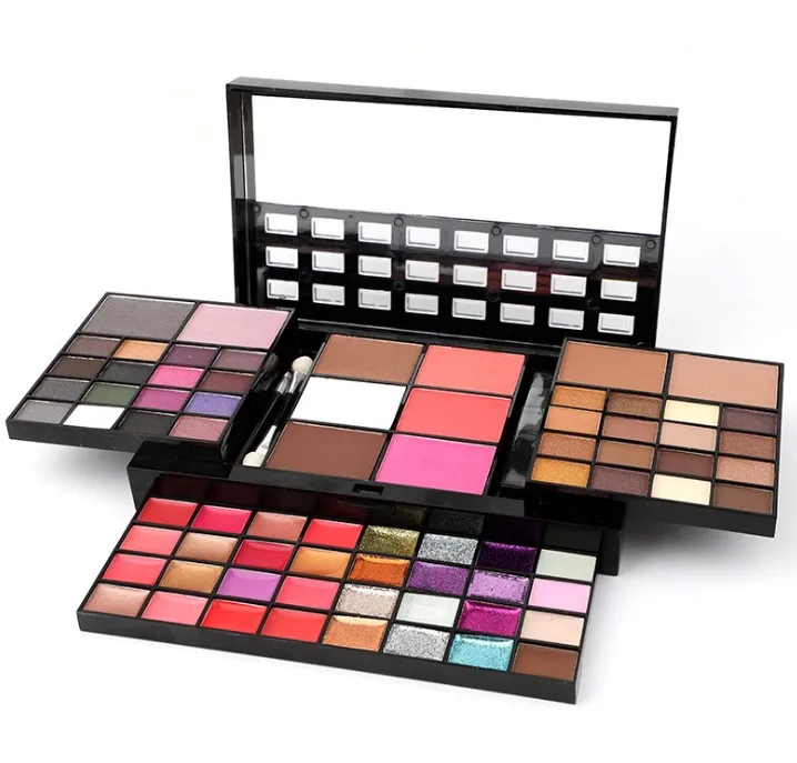 
with Mirror Applicators 36 Eye Shadows 28 Lip Glosses 3 Blushes and 3 highlights Classy & Sassy All-in-One Makeup Kit 