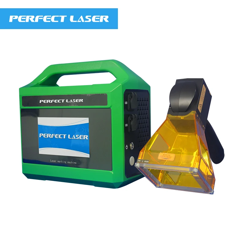 Perfect Laser-20w 30w Mini handheld Laser Markers Portable Fiber Laser Metal  Marking Machine For Heavy Object Car Price