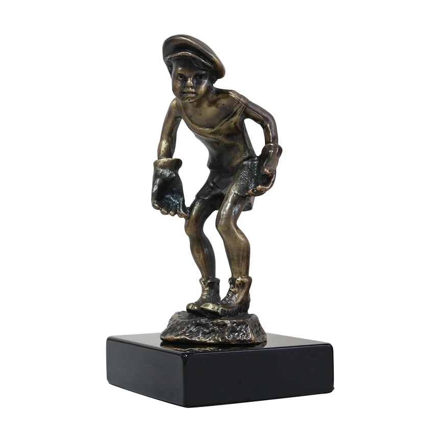 Custom 3D metal award trophy souvenir gift statue with stand
