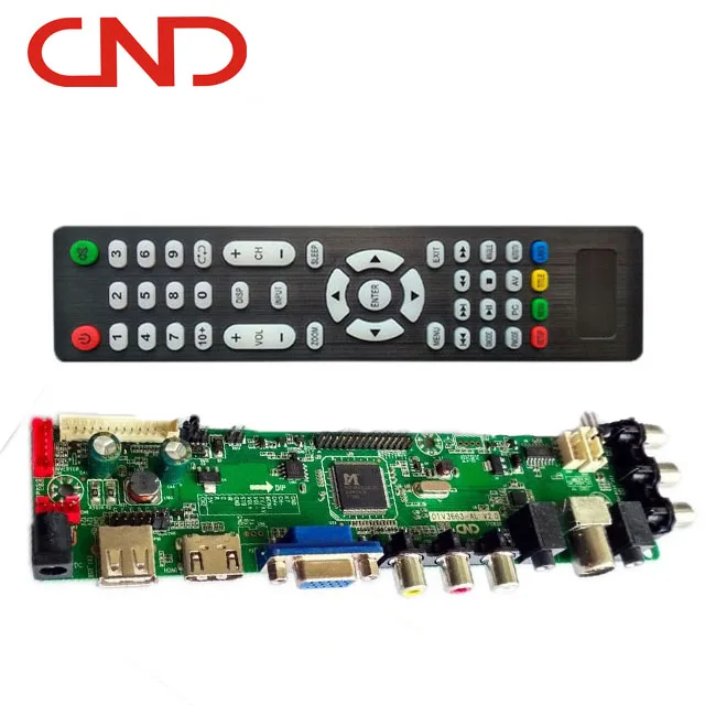 CND Universal lcd led tv main board 32 inch with multi-resolution choice by jumper setting