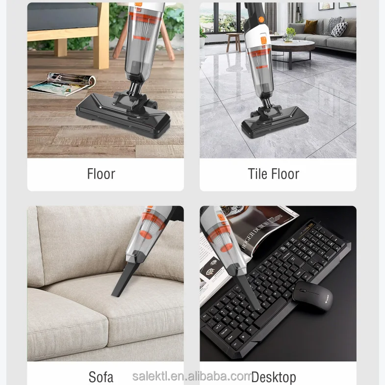 Lightweight Corded Stick Vacuum Cleaner Powerful Suction Convenient Handheld Vac with Filter for Hard Floor, 3-in-1