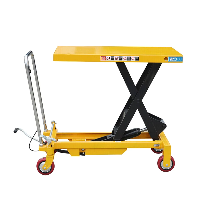 Best price 150kg Manual hydraulic cart scissor lift platform trolley
