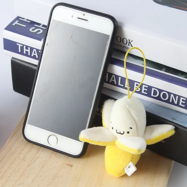 Super Cute peeled banana plush toy Fruit creative gift Banana Plush Stuffed Toy Key Chains