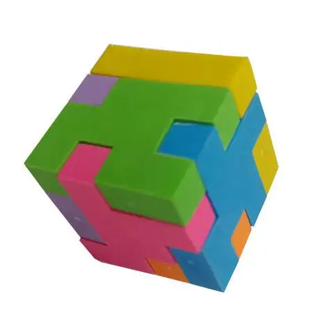 Novelty Cube Puzzle Erasers for Kids School Supplies and Party Favors Promotional 3D Rubic Puzzle Erasers