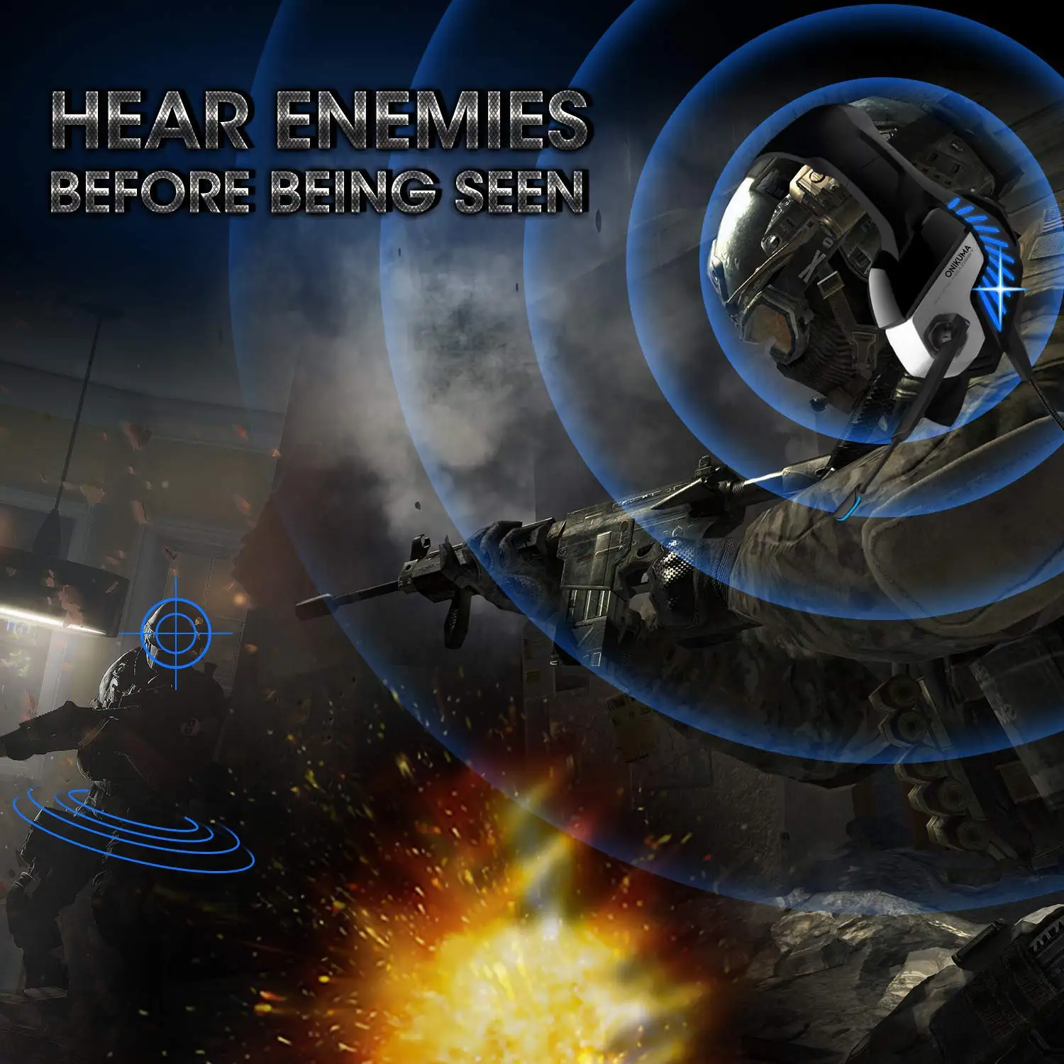 Наушники Onikuma для компьютерных геймеров K5 PRO, игровая гарнитура для PS4