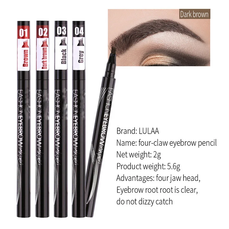 Hot Selling 6 Colors Make Your Own Logo Eyebrow Pencil Tattoo Waterproof Long Lasting Permanent Liquid Eyebrow Pen