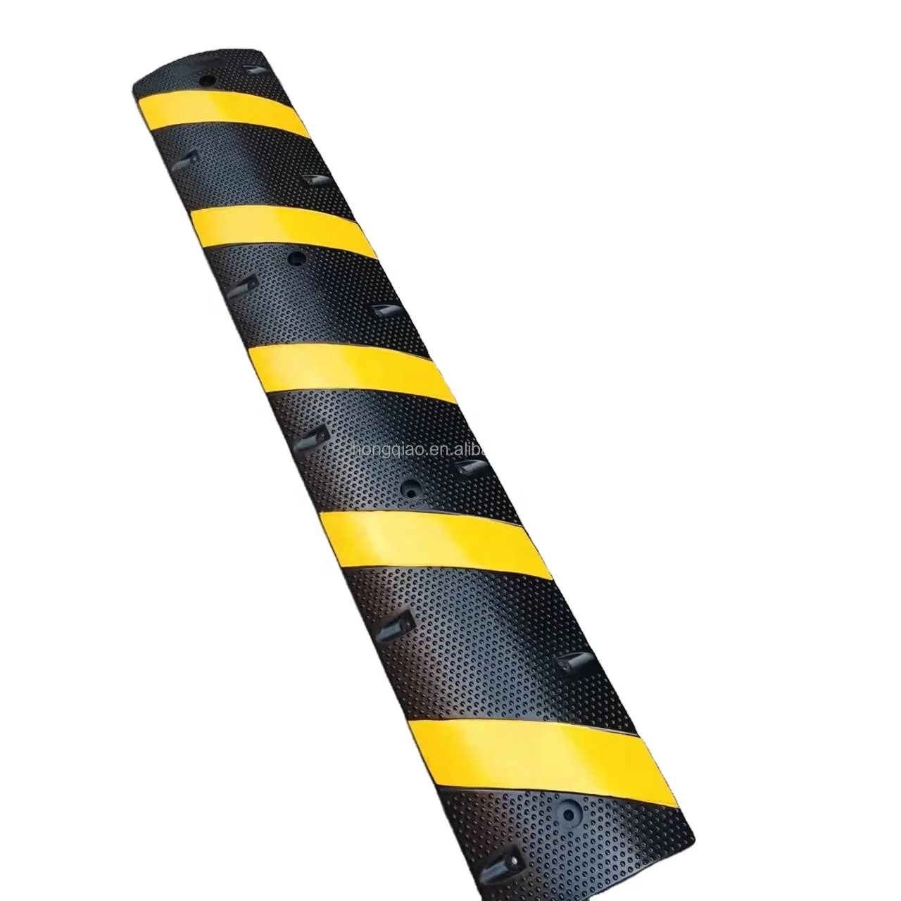 6  FT Rubber Traffic Speed Bumps Heavy Duty Modular Driveway Speed Bump Black Yellow Cable Protector Ramp