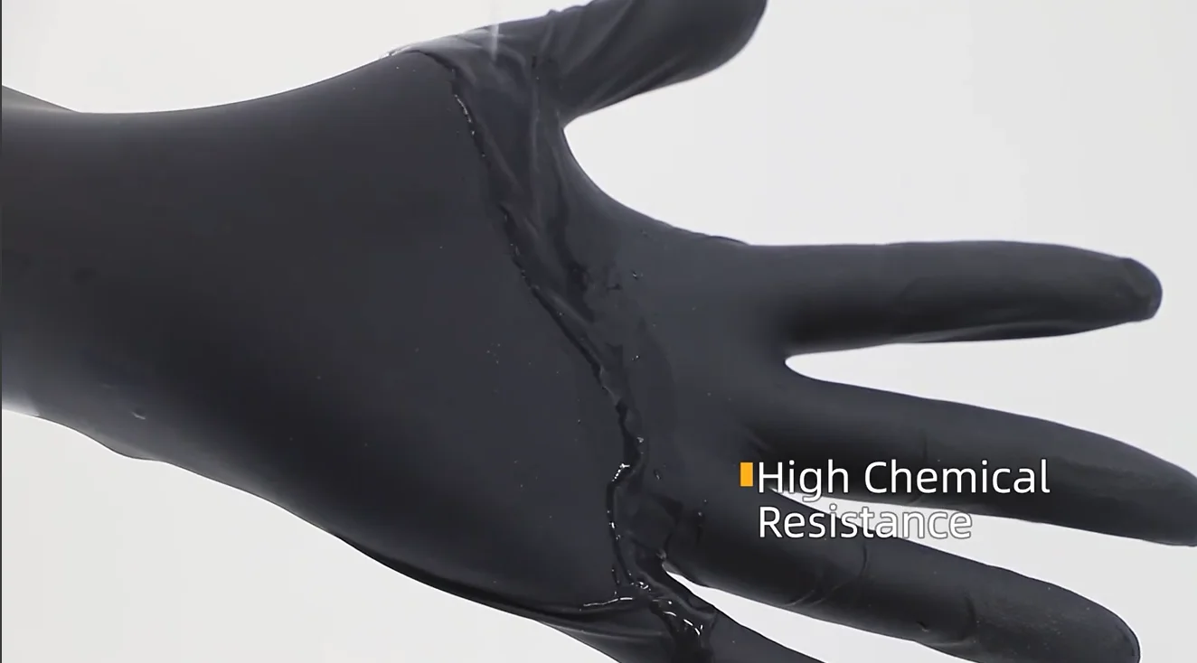 Disposable nitrile gloves Best Price powder-free Black glove in bulk