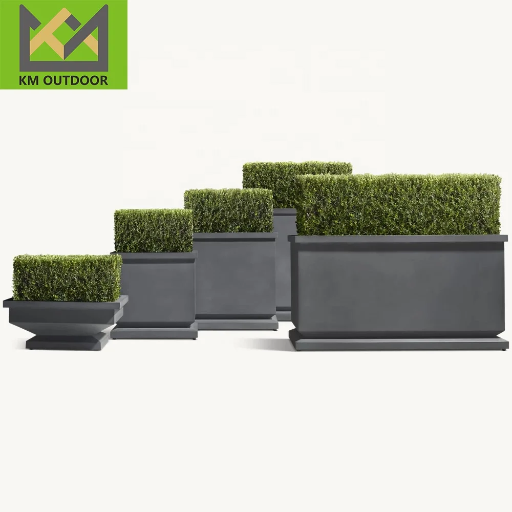 Kingmake Factory Direct Sales Garden Planter Clay Cement Large Concrete Pots Balcony Courtyard Large Floor Flower Pots&Planters