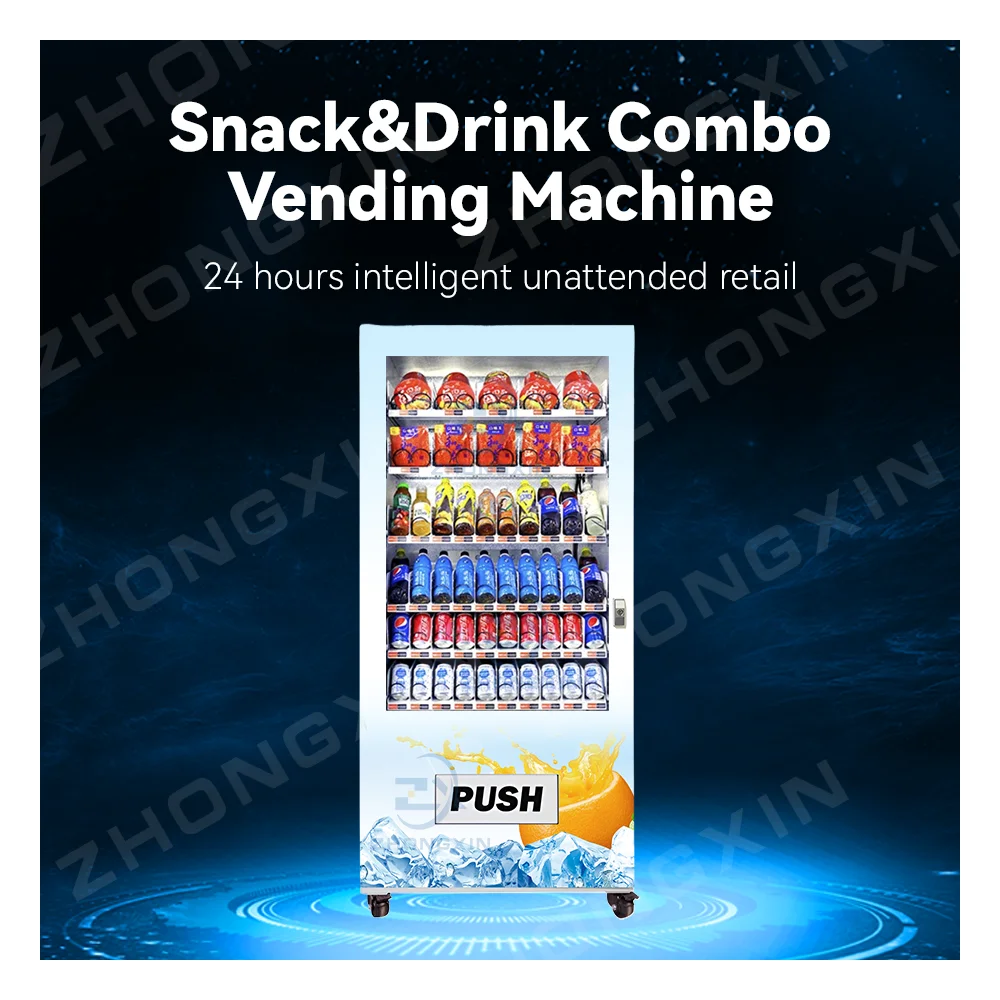 Card Operated With Lcd Advertising Players Commercial Beverage Vending Machine