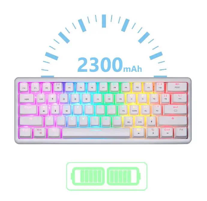 Ready To Ship Motospeed SK66 NEW DIY Wired Wireless Ergonomics RGB Mechanical Hot Swap 68 Hotswap Keyboard Case Set Kit