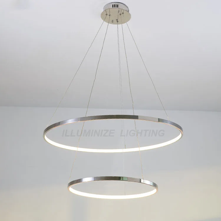 Modern Creative LED Ceiling Lighting Fixture Ring Circle Chandeliers Lamp Decorative Light for Living Room