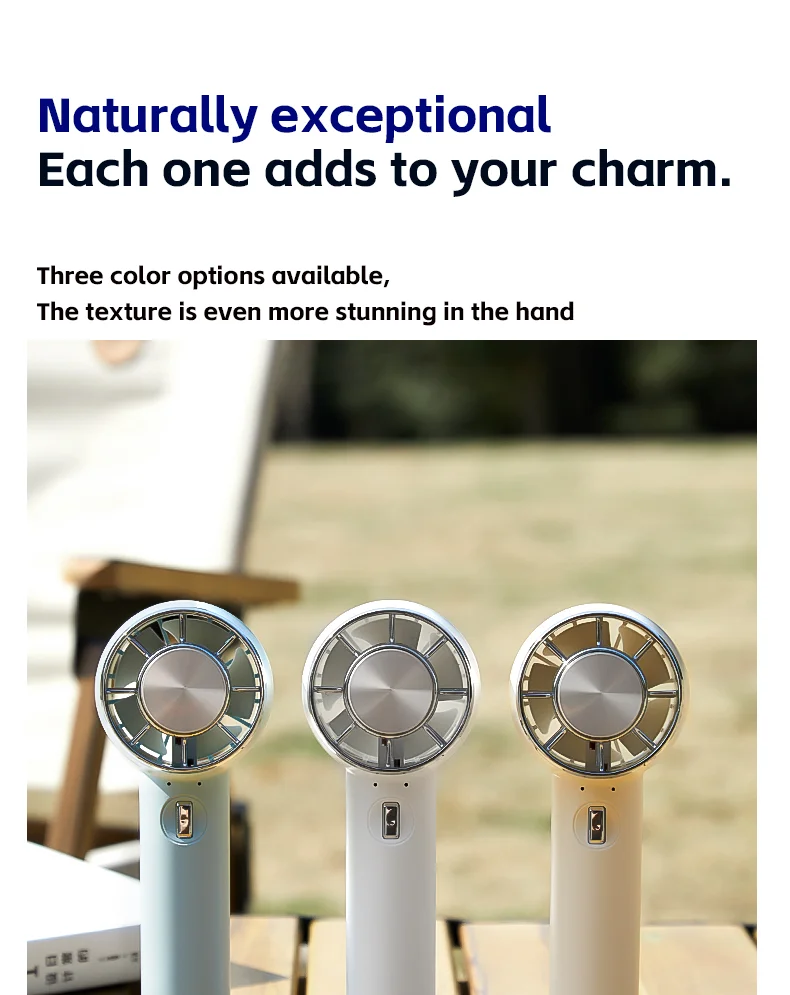 Hot Sale 1800mAH Table Standing Usb Rechargeable Fan Hand Portable Mini Cooler Handheld Fan