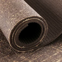 Wholesale Custom Logo Natural Jute pvc exercise workout mat non toxic Jute Yoga Mat with carrying strap