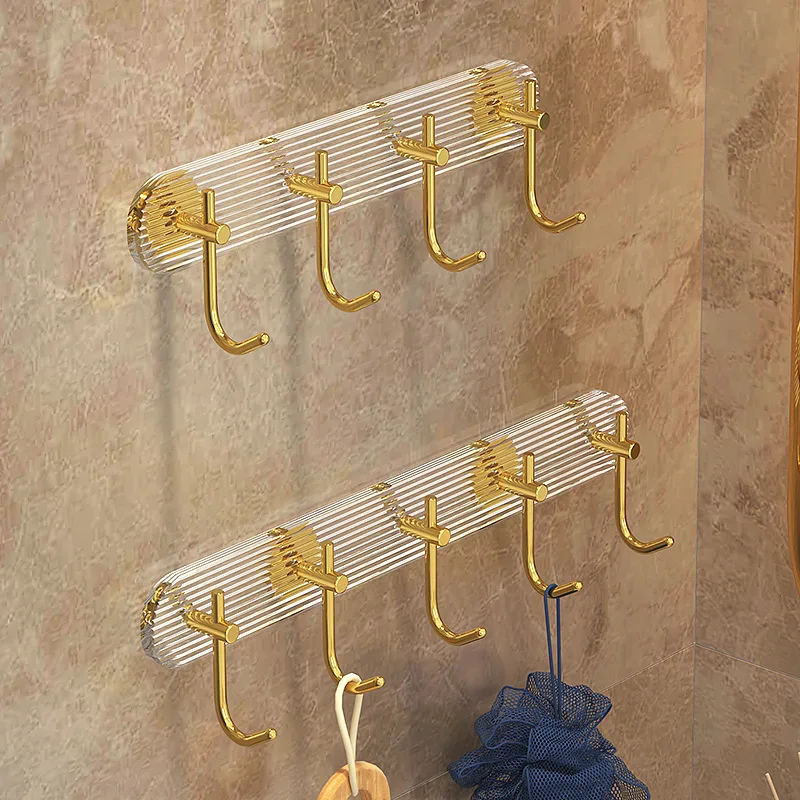 Factory wholesale clothes hooks and hangers 4/5/6 organizer racks heavy duty no falling punch free organizer hook