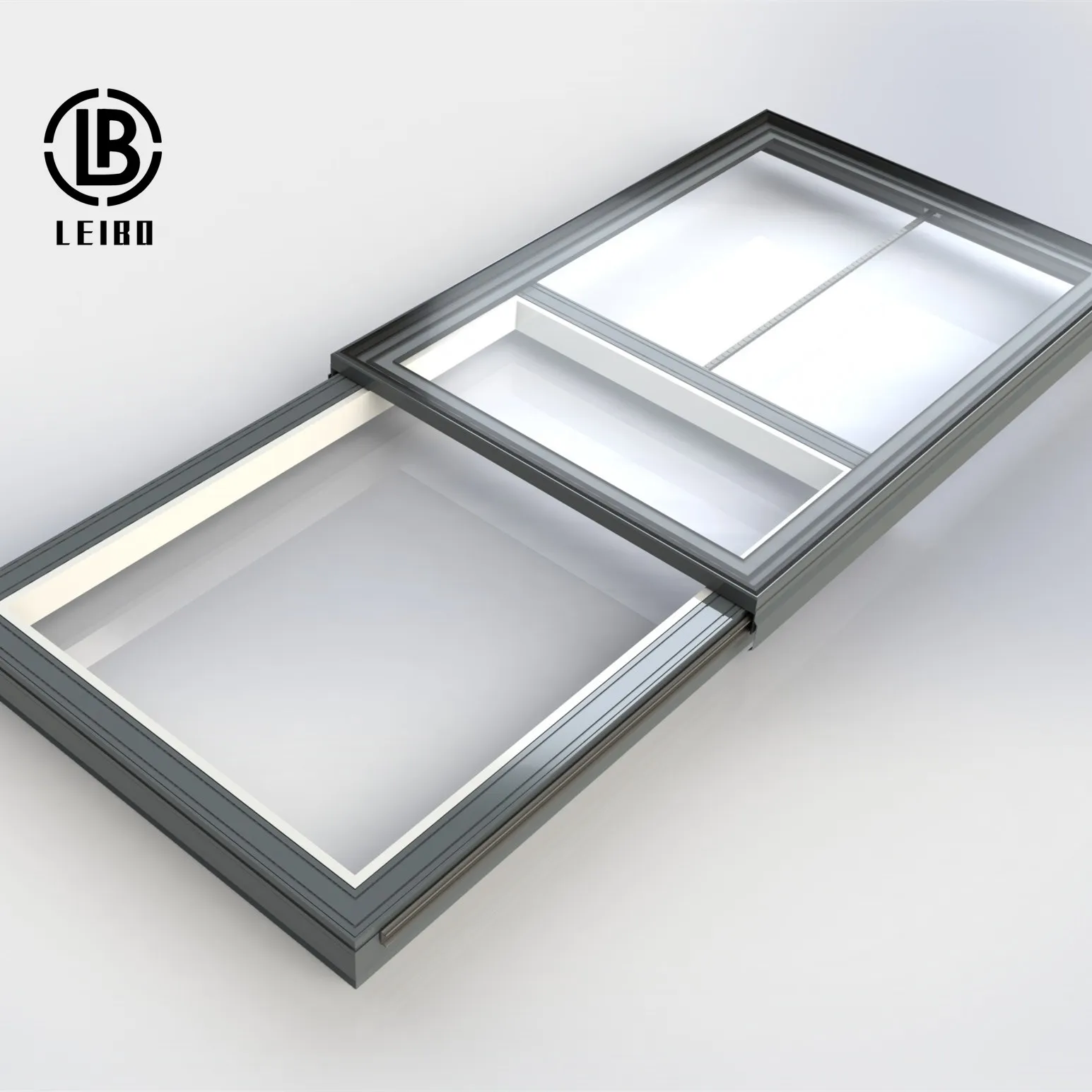 Aluminum Profile Smart Switch Roof Windows Large Scale Electric Motorized Opening Sliding Skylight